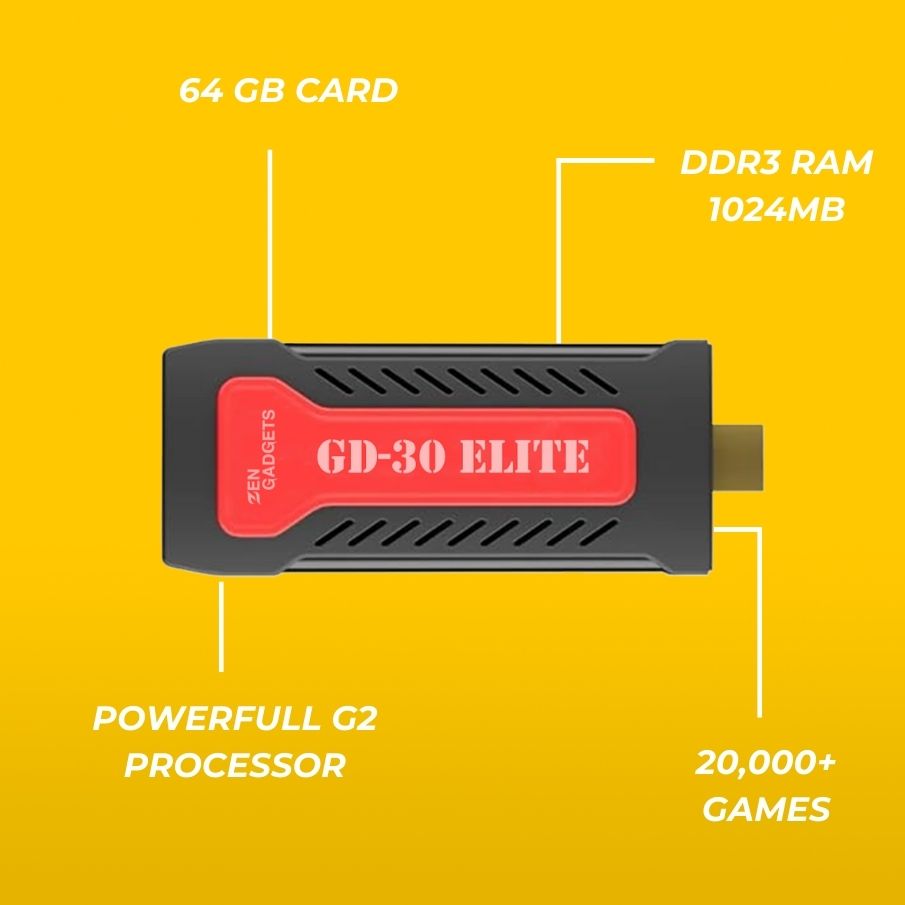 GD-30 Elite Game Console 4K — 15,000+ Games (128GB) | TV Console with GTA, God of War, WWE Smackdown, Assassin’s Creed & More